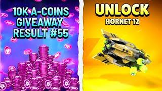 Hornet 12 Unlock - 10k Acoins Giveaway Result #55 - Mech Arena