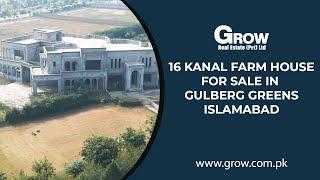 16 Kanals Farm House For Sale In Gulberg Greens Islamabad | Gray Structure Completed | Corner House