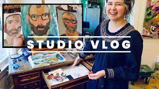 NEW ART SUPPLIES/REARRANGING STUDIO/FIGURE PAINTING: STUDIO VLOG n.55