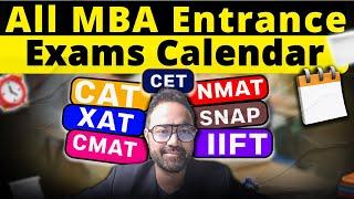 All MBA Exam Calendar | When is MBA Exams Conducted ? CAT | NMAT | SNAP | XAT