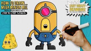 How to Draw MEGA MINION MEL  (Despicable Me 4) | Easy Step-By-Step Drawing Tutorial