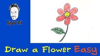 How to draw a FLOWER for all. Ripon's Art