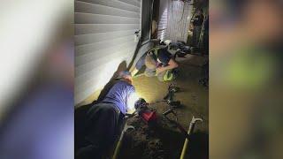 Florissant firefighters rescue dog trapped under patio