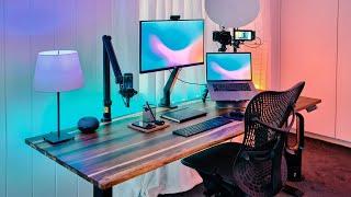 Building my DREAM DESK setup | Desky Hardwood Stand Up Desk