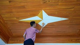 Wood Grain Painting Techniques - Wood Grain Technique on Ceiling | Kỹ Thuật Vẽ Sơn Trần Giả Gỗ