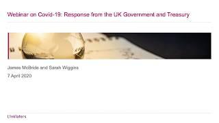 Covid-19 webinar: Response from the UK Government and Treasury