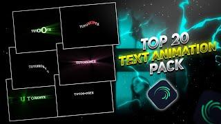 Top 20 alight motion text animation presets | 20 text xml | alightmotion preset download free