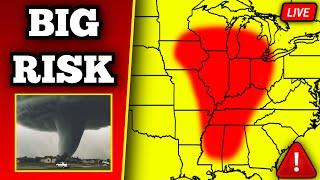  BREAKING Severe Weather Coverage - Strong Tornadoes Possible - With Live Storm Chasers