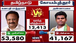 LIVE: Tamil Nadu Election Results | Annamalai |Ganapathy Rajkumar | Coimbatore | DMK | BJP | N18ER