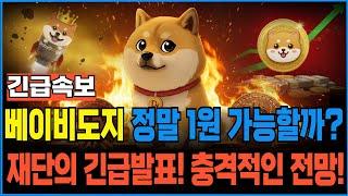 [베이비도지] 1원 현실적으로 가능할까? "충격 그자체" #베이비도지코인