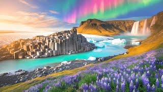 ICELAND NATURE in 4K UHD Drone Film + Relaxing Piano Music for Stress Relief, Sleep, Spa, Yoga, Cafe