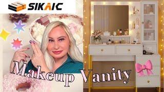 New Sikaic Makeup Vanity , unbox with me #makeupvanity