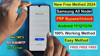 "New Free Method 2024" Samsung All Model FRP Bypass Android 11/12/13/14 | Gmail Lock Remove Samsung