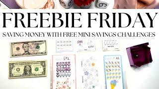 FREEBIE FRIDAY | SAVING MONEY WITH FREE MINI SAVINGS CHALLENGES | #savingchallenge #cashstuffing