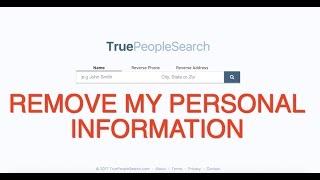 TRUE PEOPLE SEARCH .COM Personal Information Removal tutorial