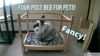 Pet Bed- Fancy Four Post Doll Bed for Rabbits!