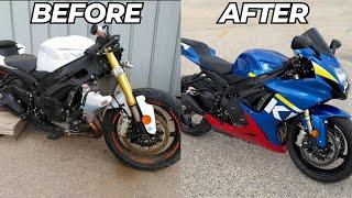 FULL BUILD: REBUILDING A SALVAGE CRASHED SUZUKI GSX-R 750