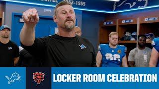 Lions vs. Bears postgame locker room celebration