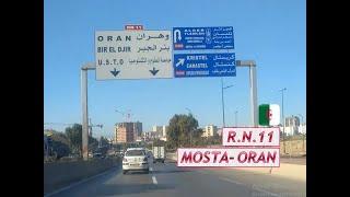 جولة بالسيارة نحو مدينة وهران انطلاقا من ولاية مستغانم عبر الطريق الوطني رقم 11