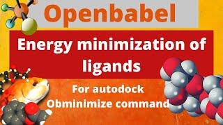 Energy minimization using openbabel