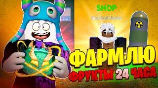  ФАРМЛЮ ФРУКТЫ 24 ЧАСА В БЛОКС ФРУТС! Спойлер: (Мне повезло) // Blox Fruits Roblox