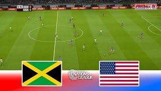 JAMAICA vs USA - Concacaf Nations League 2024 | Full Match All Goals | PES Game Simulation