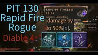 Pit 130 Rapid Fire Rogue Build Starless Diablo 4 Season 4 1.4.3