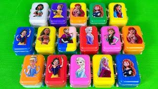 Looking For Disney Princesses With Mini Suitcases: Elsa Slime, Anna ....  Satisfying ASMR Video