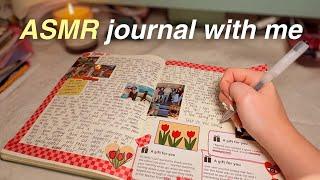 ASMR journal with me  semi inaudible whispers, rain sounds