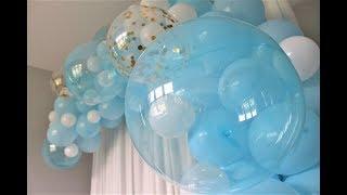 Blue Gold Balloon Garland DIY | How To