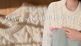 cozy knitting vlog ️️ test knit a cabled sweater with me (my first test knit!)