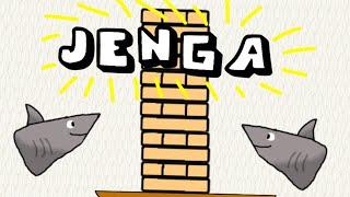 Shark Puppet Plays Jenga Animated