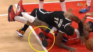 Kyrie Irving Scary Knee Injury | Nets vs Wizards