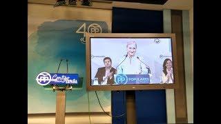 Cifuentes anuncia desde un plasma una querella criminal contra eldiario.es y dos periodistas