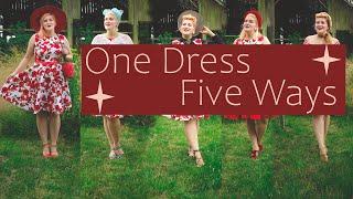 How To Style One Dress Five Ways || Vintage Style Tips and Tricks