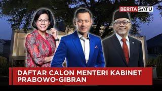 Daftar Calon Menteri Kabinet Prabowo-Gibran | Beritasatu