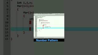 C program to display number pattern #c #code #clanguage