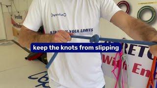 How to keep the knots from slipping when extra sweaty. Dopamineo Bands.