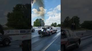 Epic Triple Turbo Cummins drag truck spoolup.