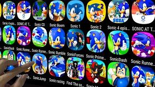 Sonic Dash,Sonic Rumble,Sonic Morphs X,SONIC BARRY'S PRISON RUN,Sonic 2,Sonic Forces,Sonic Runners