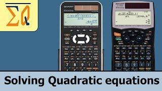 Sharp EL-W516 EL-W506X ELW-516X solving quadratic equation