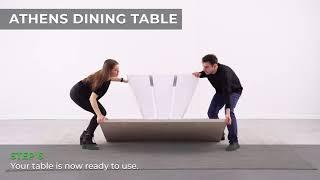 How to assemble the Athens Dining Table from Furniturebox UK