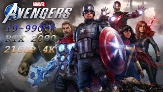 Marvel's Avengers : i9 9900k + RTX 2080 | 2160p Max Graphics FPS Test (4K 60FPS)