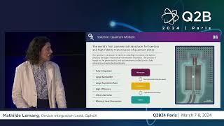 Q2B24 Paris | QphoX – The Gateway to Scalable Quantum Computing | Mathilde Lemang