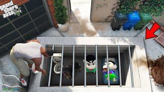 Franklin Dig A Tunnel To Save Shinchan And Pinchan From Jail In GTA 5!