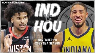 Indiana Pacers vs Houston Rockets Full Game Highlights | Nov 20 | 2025 NBA Season