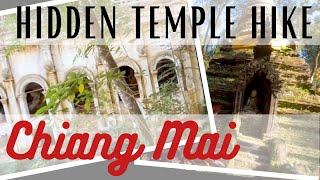 The best hiking trail in Chiang Mai, Thailand is to Wat Pha Lat. Hike to a beautiful hidden temple!