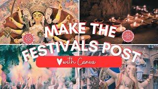 How To Make Festival Post In Canva In Just 5 Min (Hindi)| Canva में फेस्टिवल पोस्ट कैसे बनाये |