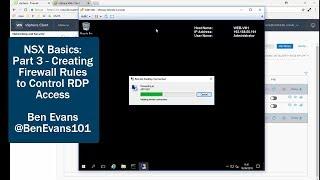 NSX Basics - Creating Firewall Rules to Control RDP Access