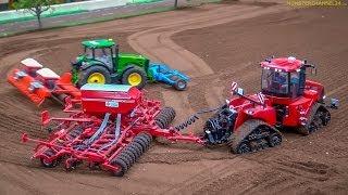 RC Tractors John Deere, Case and Fendt at work! Siku Farmland in Neumünster, Germany.